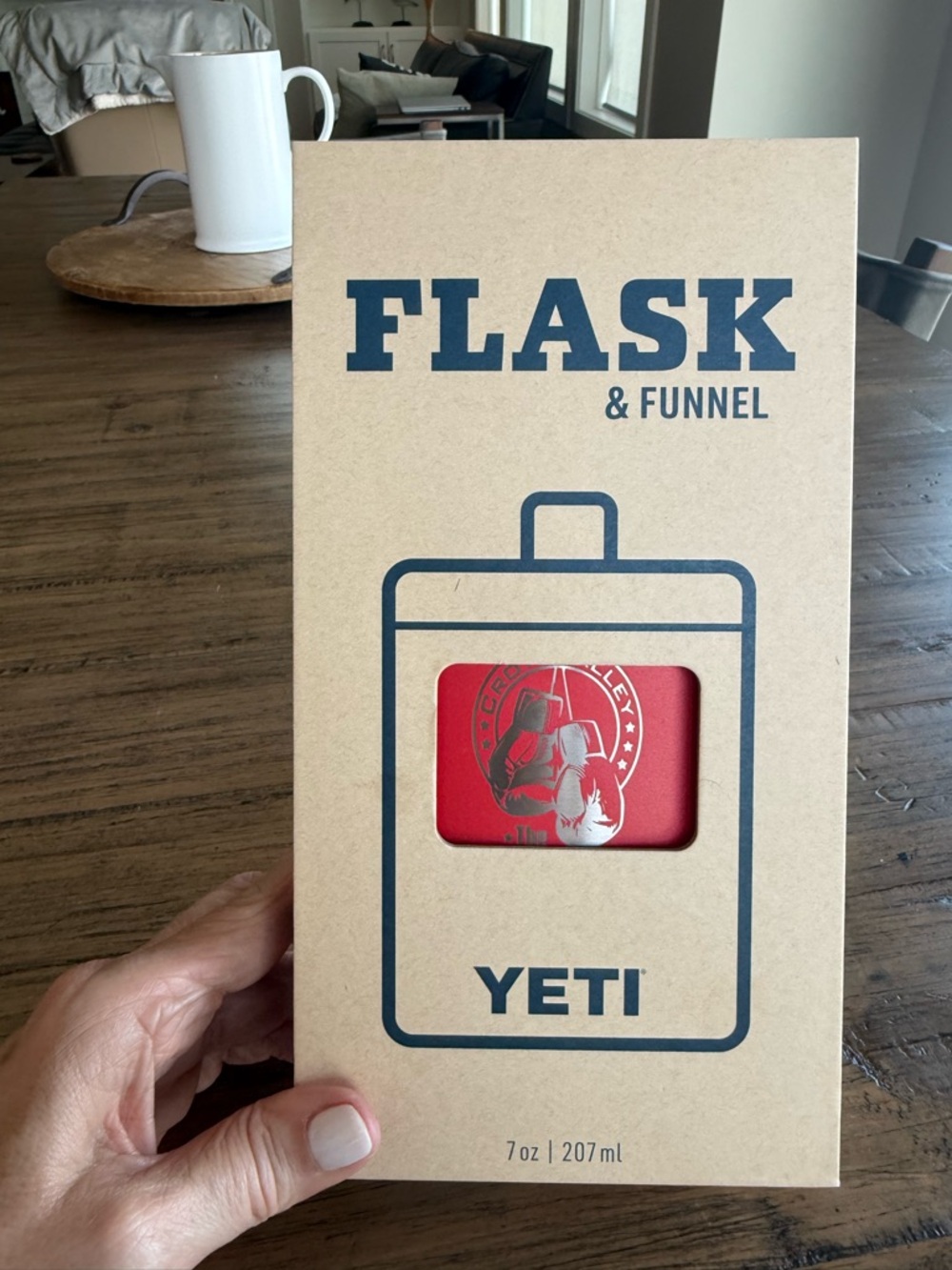 Yeti Flask and Funnel - red - sealed in box
